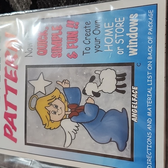 VINTAGE 1998 ANGELFACE SHEEP STAR WINDOW PAINTING PATTERN HOME BUSINESS … - Picture 4 of 11